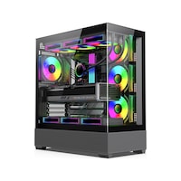 Zoko Alpha Siyah 7x12cm Kumandalı Argb Fanlı Gaming Akvaryum Kasa Zoko Alpha Siyah 7x12cm Kumandalı Argb Fanlı Gaming Akvaryum Kasa