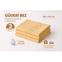 Nobera 3 Adet Güderi Bez 40x40 Cm 250 Gsm Yüksek Emicili Oto Araba Kurulama Cam Silme İz Bırakmayan Temizlik Bezi Nobera 3 Adet Güderi Bez 40x40 Cm 250 Gsm Yüksek Emicili Oto Araba Kurulama Cam Silme İz Bırakmayan Temizlik Bezi