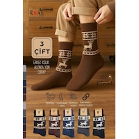 Kral Socks Unisex 3'lü Alpaka Yünlü Çorap Termal Kalın Yumuşak Kışlık Bot Çorabı Asorti Kral Socks Unisex 3'lü Alpaka Yünlü Çorap Termal Kalın Yumuşak Kışlık Bot Çorabı Asorti