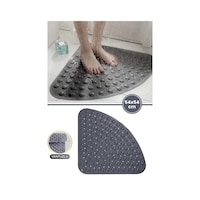 Vantuzlu Banyo Duş Kaydırmaz Paspası Üçgen, Küvet İçi Banyo Zemini Kaydırmaz Masaj Halı 54x54cm Gri Vantuzlu Banyo Duş Kaydırmaz Paspası Üçgen, Küvet İçi Banyo Zemini Kaydırmaz Masaj Halı 54x54cm Gri