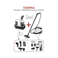 Torima V22B Koltuk Ve Halı Yıkama Makinesi + CB-08C Buharlı Temizleyici Torima V22B Koltuk Ve Halı Yıkama Makinesi + CB-08C Buharlı Temizleyici