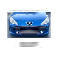 Peugeot 307 Krom Ön Panjur 5 Prç 2005 Üzeri P.Çelik Peugeot 307 Krom Ön Panjur 5 Prç 2005 Üzeri P.Çelik