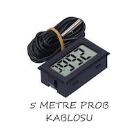 Dijital Iç Veya Dış Sıcaklık Ölçer Ev Termometre - 5 Metre Problu Dijital Iç Veya Dış Sıcaklık Ölçer Ev Termometre - 5 Metre Problu