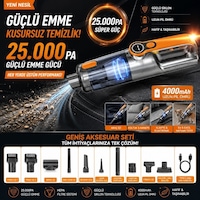 25.000 Pa Güçlü Emiş Şarjlı El Süpürgesi Kablosuz Taşınabilir Araç Ve Ev Süpürgesi, Çok Fonksiyonlu Başlık Seti, Hepa 25.000 Pa Güçlü Emiş Şarjlı El Süpürgesi Kablosuz Taşınabilir Araç Ve Ev Süpürgesi, Çok Fonksiyonlu Başlık Seti, Hepa