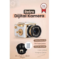 Vintage Dijital Kamera Selfie Video Vlog Kamerası Fotoğraf Makinesi Cmr48 Beyaz Vintage Dijital Kamera Selfie Video Vlog Kamerası Fotoğraf Makinesi Cmr48 Beyaz