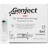 Genject Enjektör 5 ML x 250 Adet Genject Enjektör 5 ML x 250 Adet