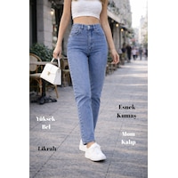 Cedy Denim Kadın Yüksek Bel Soho Boyfriend Jean C599 Mavi Cedy Denim Kadın Yüksek Bel Soho Boyfriend Jean C599 Mavi