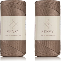 Sensy Premium 400 Gr Polyester Makrome Ipi 2 Mm 2li Set Vizon Makrame Ip Supla Çanta Ipi No:4