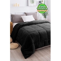 Ultra Yumuşak Tek Kişilik Çift Taraflı Wellsoft Peluş Yorgan Yıkanabilir 160x220 Siyah Siyah Ultra Yumuşak Tek Kişilik Çift Taraflı Wellsoft Peluş Yorgan Yıkanabilir 160x220 Siyah Siyah