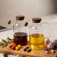 Porsima Lm-0108 Verra Kapaklı Borosilikat Cam 2li Yağlık Sirkelik Yağdanlık Seti 1000ml Şeffaf Porsima Lm-0108 Verra Kapaklı Borosilikat Cam 2li Yağlık Sirkelik Yağdanlık Seti 1000ml Şeffaf