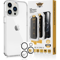 Buff Apple Uyumlu iPhone 13 Pro Paket - Şeffaf Kılıf + Ekran Koruyucu + Lens Koruyucu Privacy Hayalet Buff Apple Uyumlu iPhone 13 Pro Paket - Şeffaf Kılıf + Ekran Koruyucu + Lens Koruyucu Privacy Hayalet