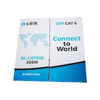 S-Link Sl-Cat608 Cat6 Gri Utp 305 Metre 24 Awg Network Kablosu S-Link Sl-Cat608 Cat6 Gri Utp 305 Metre 24 Awg Network Kablosu