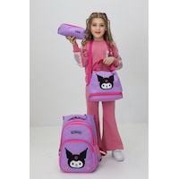 Kuromi Tasarımlı Çocuk 3 Lü Okul Çanta Seti Sırt Çantası Termal Beslenme Çantası Kalemlik Mor Kuromi Tasarımlı Çocuk 3 Lü Okul Çanta Seti Sırt Çantası Termal Beslenme Çantası Kalemlik Mor