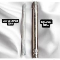 Ciğer Şişi 100 Adet,şiş Kutusu 60 Cm,galvaniz Barbekü Ciğer Şişi