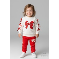 Babyden's Fiyonklu Bayramlık Kız Bebek 2 Li Alt-üst Omuz Çıtçıtlı,yan Kurdele Detaylı,%100pamuk Eşofman Takımı Kırmızı Babyden's Fiyonklu Bayramlık Kız Bebek 2 Li Alt-üst Omuz Çıtçıtlı,yan Kurdele Detaylı,%100pamuk Eşofman Takımı Kırmızı
