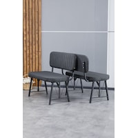 Hayat Serisi Mutfak, Yemek, Bahçe, Kafe, Modern Bench, Puf, 1 Adet - Antrasit Antrasit Hayat Serisi Mutfak, Yemek, Bahçe, Kafe, Modern Bench, Puf, 1 Adet - Antrasit Antrasit
