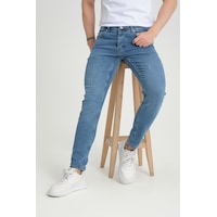 Erkek Skinny Fit Orta Mavi Destroy Skinny Fit Pantolon Orta Mavi Erkek Skinny Fit Orta Mavi Destroy Skinny Fit Pantolon Orta Mavi