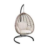 Monalin Home Garden Sofya Classic Rattan El Örgüsü Bahçe & Balkon & Teras Salıncağı Kahverengi