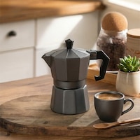 Porsima Mnb05742-2 Ocaküstü Moka Pot 3 Fincanlık Alüminyum Kahve Espresso Cezvesi Antrasit 150ml Porsima Mnb05742-2 Ocaküstü Moka Pot 3 Fincanlık Alüminyum Kahve Espresso Cezvesi Antrasit 150ml