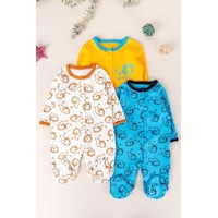 Babymod Aslan Figürlü Uzun Kollu 3'lü Erkek Bebek Tulum Takım 001 Babymod Aslan Figürlü Uzun Kollu 3'lü Erkek Bebek Tulum Takım 001