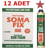 12 Adet 750 ML-850 G Somafix Tabancalı Poliüretan Köpük 12 Adet 750 ML-850 G Somafix Tabancalı Poliüretan Köpük