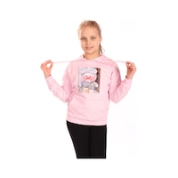 Toontoy Kız Çocuk Baskılı Sweatshirt Açık Pembe