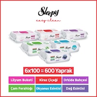 Sleepy Easy Clean Yüzey Temizlik Havlusu & Mendili Doğa-çiçek Serisi 6x100 Karma Paket Beyaz Sleepy Easy Clean Yüzey Temizlik Havlusu & Mendili Doğa-çiçek Serisi 6x100 Karma Paket Beyaz