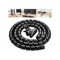 S-link Sl-195 28mm 20 Metre Siyah Spiral Kablo Düzenleyici Toplayıcı Pratik Uygulama Aparatlı S-link Sl-195 28mm 20 Metre Siyah Spiral Kablo Düzenleyici Toplayıcı Pratik Uygulama Aparatlı