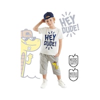 Hey Dude Erkek Çocuk T-shirt Kapri Şort Takım Hey Dude Erkek Çocuk T-shirt Kapri Şort Takım