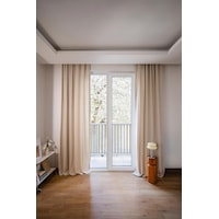 Olea 140x270 Cm 2 Adet Fon Perde Ekru Olea 140x270 Cm 2 Adet Fon Perde Ekru