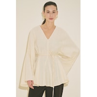 Manuka %100 Keten Volümlü Tunik Vanilya Ss26tnk00002-154 Vanilya Manuka %100 Keten Volümlü Tunik Vanilya Ss26tnk00002-154 Vanilya