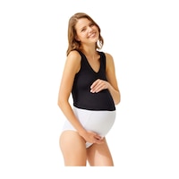 Cottonhill Beyaz Pamuklu Yüksek Bel Hamile Bikini Külot Beyaz Cottonhill Beyaz Pamuklu Yüksek Bel Hamile Bikini Külot Beyaz