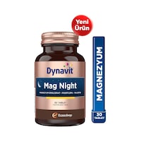 Dynavit Mag Night 30 Tablet - Akşam / Gece Magnezyumu - Magnezyum Bisglisinat, Passiflora, Valerian, B6-uyku