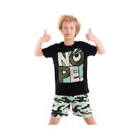 Denokids Mushi Nope Erkek Çocuk T-shirt Şort Takım Çok Renkli Denokids Mushi Nope Erkek Çocuk T-shirt Şort Takım Çok Renkli