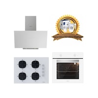 Silverline 3481 Flam - CS5665W01 65 CM Ocak - BO6501W01 Beyaz Cam Ankastre Set Silverline 3481 Flam - CS5665W01 65 CM Ocak - BO6501W01 Beyaz Cam Ankastre Set