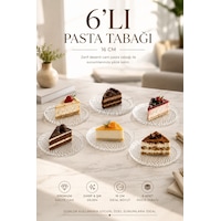 Porsima Tokyo 10788 6'lı Desenli Cam Pasta Tabak Seti 16 Cm Tatlı & İkram Tabağı Porsima Tokyo 10788 6'lı Desenli Cam Pasta Tabak Seti 16 Cm Tatlı & İkram Tabağı