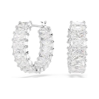 5733397 Swarovski Küpe Matrıx:pe Mn Hoop Whıte/rhs Metalik 5733397 Swarovski Küpe Matrıx:pe Mn Hoop Whıte/rhs Metalik