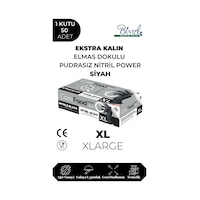 Nitril Siyah Power Muayene Eldiveni Xl - 1 Paket 50 Li Nitril Siyah Power Muayene Eldiveni Xl - 1 Paket 50 Li