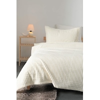 Merinos Modern Line 2 Parça Tek Kişilik Battaniye Seti - Ekru Merinos Modern Line 2 Parça Tek Kişilik Battaniye Seti - Ekru