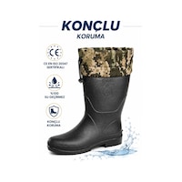 Del-rey O4 Ce Belgeli Su Geçirmez Pvc Kısa İş Çizmesi Konçlu Unisex Bahçe Kurye Oto Yıkama Çizmesi Siyah