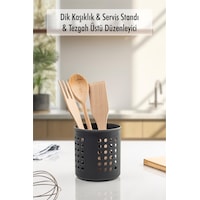 Füme Silindir Dik Kaşıklık & Tezgah Üstü Düzenleyici & Servis Standı Çok Renkli Füme Silindir Dik Kaşıklık & Tezgah Üstü Düzenleyici & Servis Standı Çok Renkli