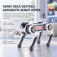 Uzaktan Kumandalı Yapay Zekâ Ses Kontrollü Akrobatik Robot Köpek Oyuncak-1749 Gri - Siyah Uzaktan Kumandalı Yapay Zekâ Ses Kontrollü Akrobatik Robot Köpek Oyuncak-1749 Gri - Siyah