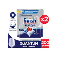 Finish Quantum Hepsi 1 Arada Bulaşık Makinesi Deterjanı 2 x 100 Tablet Finish Quantum Hepsi 1 Arada Bulaşık Makinesi Deterjanı 2 x 100 Tablet