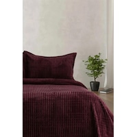 Merinos Modern Line 3 Parça Battaniye Seti - Mürdüm Merinos Modern Line 3 Parça Battaniye Seti - Mürdüm