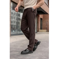Madmext Kahverengi Basic Erkek Pantolon E6576 Madmext Kahverengi Basic Erkek Pantolon E6576