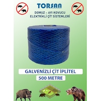Elektirikli Çit 500 Metre Çift Örgülü Galvanizli Tel + İp Elektirikli Çit 500 Metre Çift Örgülü Galvanizli Tel + İp
