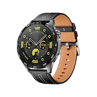 Sneezy Huawei Watch Gt4 46mm İle Uyumlu Dikiş Desenli Deri Metal Tokalı Akıllı Saat Kordonu