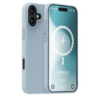 Apple Uyumlu iPhone Buff 16 Magsafe Rubber Fit Silikon Kılıf Light Blue Apple Uyumlu iPhone Buff 16 Magsafe Rubber Fit Silikon Kılıf Light Blue