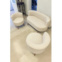 Azra Mobilya Sydney Çay Seti Koltuk Takımı Keten Kumaş 2+1+1 Ceviz Ayak Modern Salon & Ofis Takımı Krem Krem Azra Mobilya Sydney Çay Seti Koltuk Takımı Keten Kumaş 2+1+1 Ceviz Ayak Modern Salon & Ofis Takımı Krem Krem