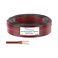 Kablo Kablo 2x0.50 Hoparlör Kablosu Siyah 100mt Kordon Poke Pk-1164 Kablo Kablo 2x0.50 Hoparlör Kablosu Siyah 100mt Kordon Poke Pk-1164